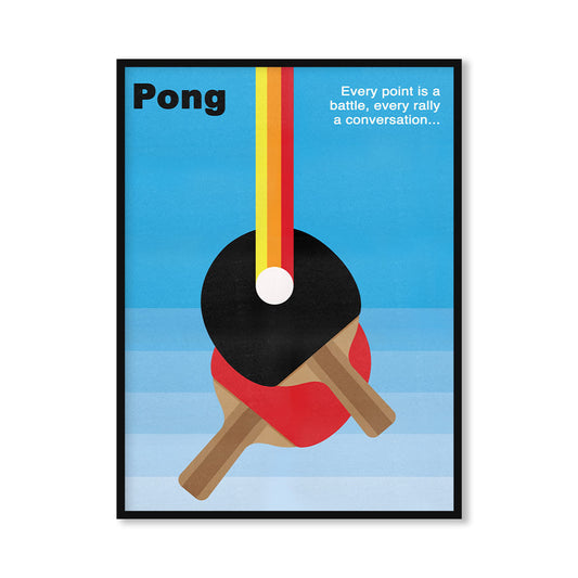 Pong — Retro Table Tennis Pop Artwork Canvas Print for Wall