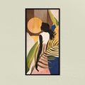 Tropical Girl Nature Artwork Canvas Wall Print