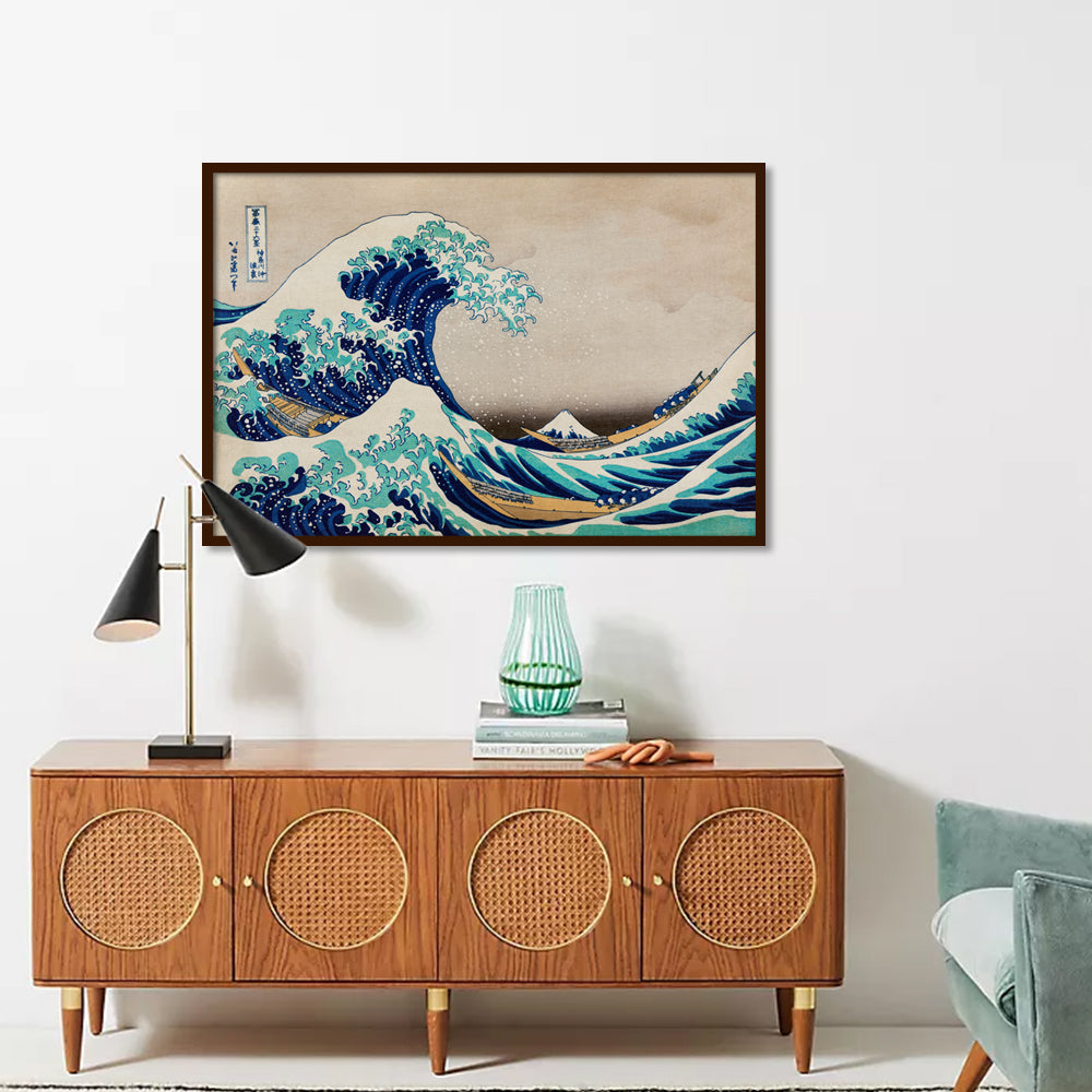 The Great Wave by Katsushika - Famous Painting Canvas Print