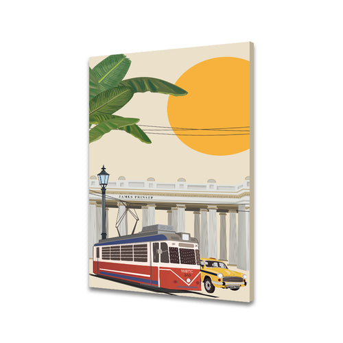 Aamar Kolkata Vintage Artwork Canvas Print for Wall