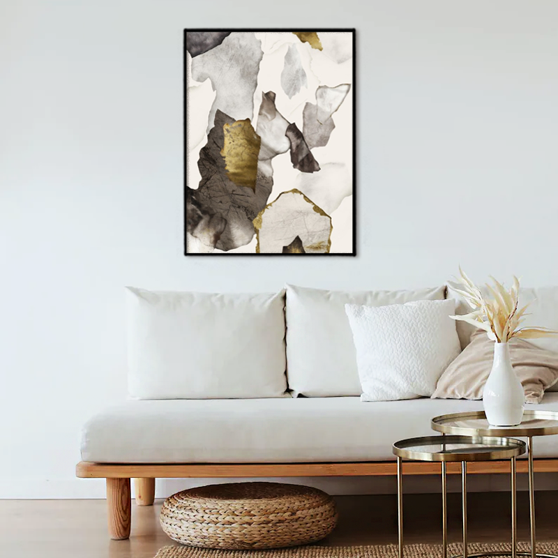 Gilded Marble Abstract Canvas Wall Art Print