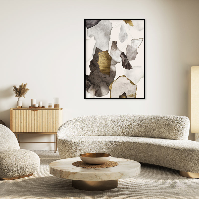 Gilded Marble Abstract Canvas Wall Art Print
