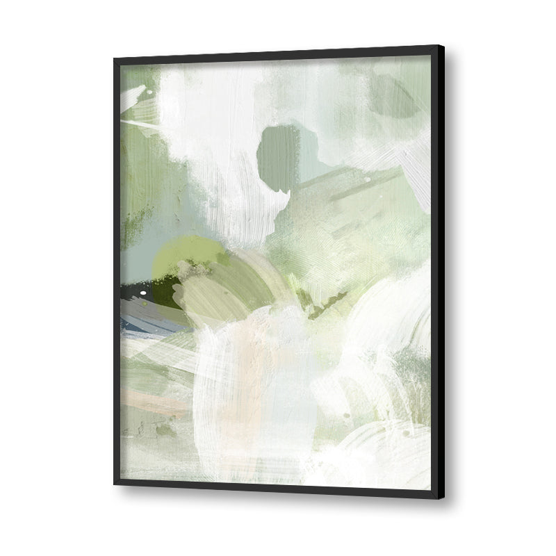 Green Hues 1 Abstract Canvas Wall Art Print