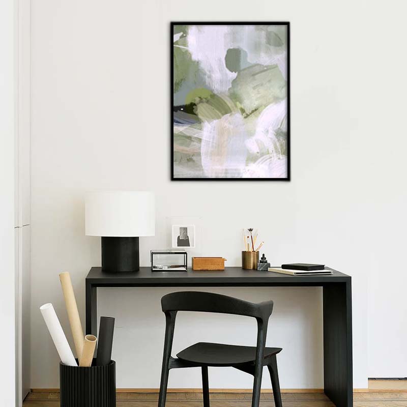 Green Hues 1 Abstract Canvas Wall Art Print