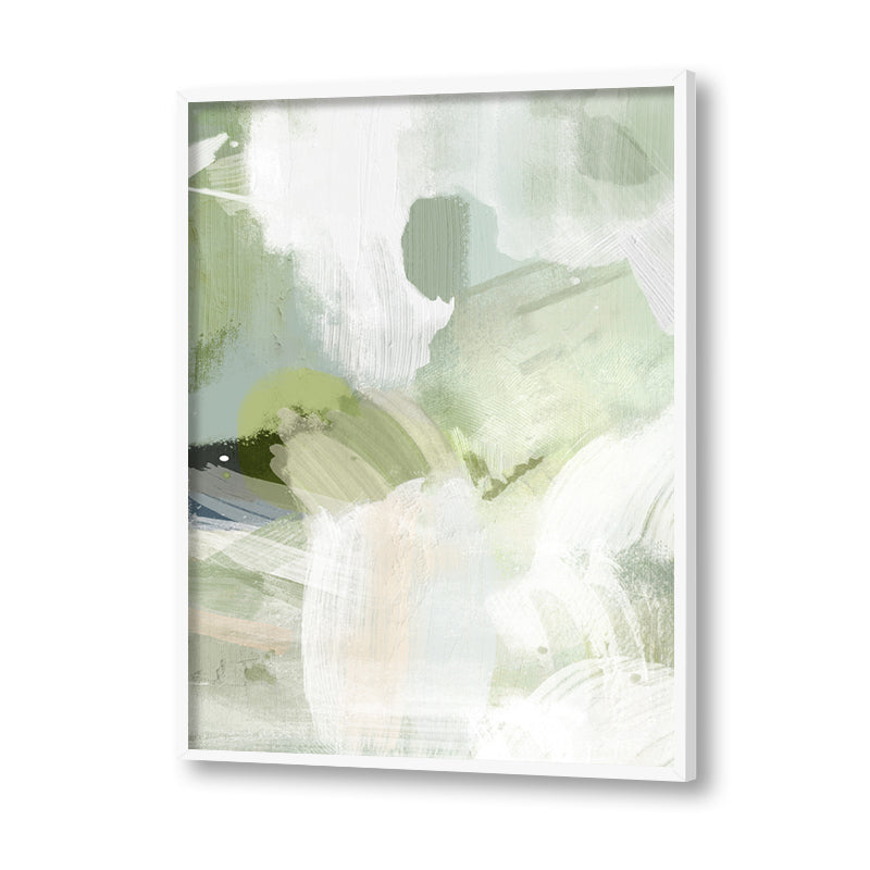 Green Hues 1 Abstract Canvas Wall Art Print