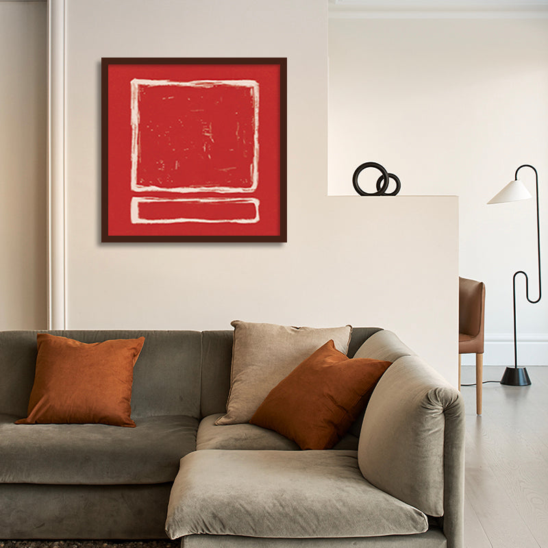 Rouge Abstract Canvas Wall Art Print