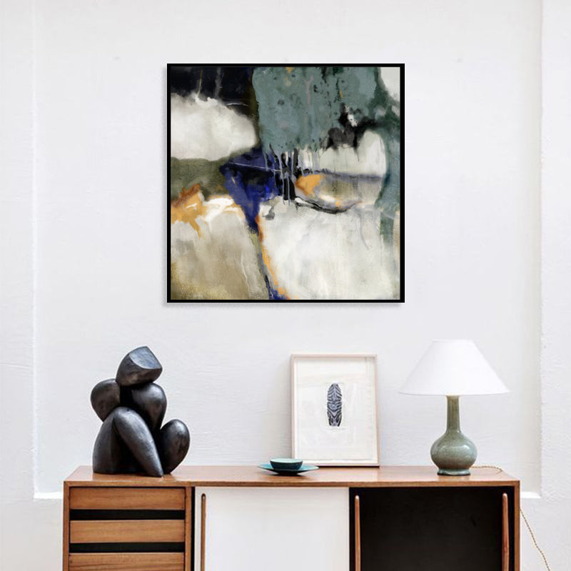 Shades of Monsoon 1 Abstract Canvas Wall Art Print