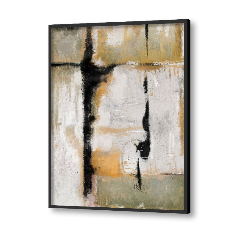 Tangerine Textures 1 Abstract Canvas Wall Art Print