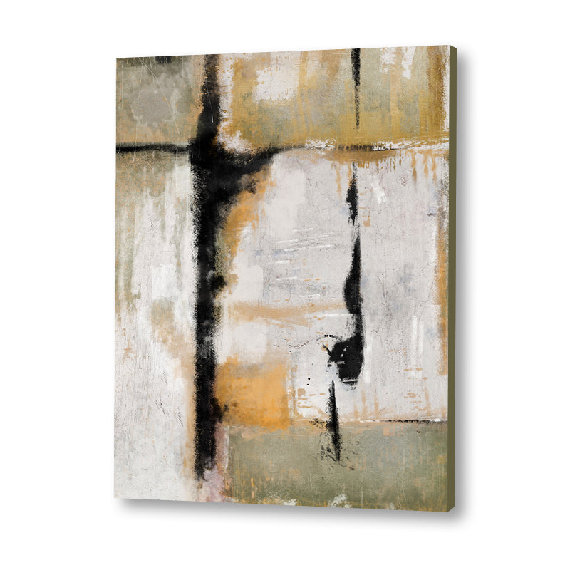 Tangerine Textures 1 Abstract Canvas Wall Art Print