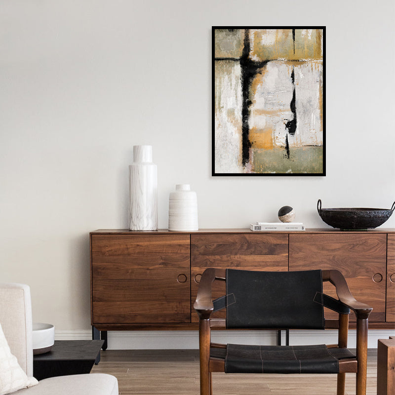 Tangerine Textures 1 Abstract Canvas Wall Art Print
