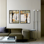 Tangerine Textures 1 Abstract Canvas Wall Art Print
