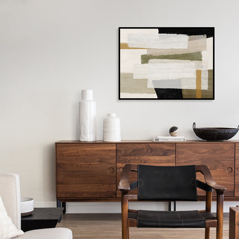 Textures & Tan Abstract Canvas Wall Art Print