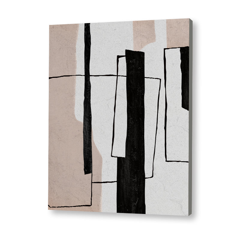 Thick & Thin Abstract Canvas Wall Art Print
