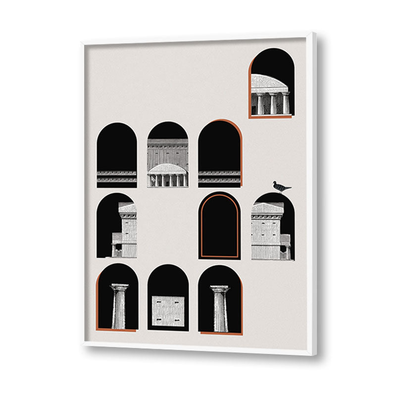 Architecture 1 Black and White Canvas Wall Art Print