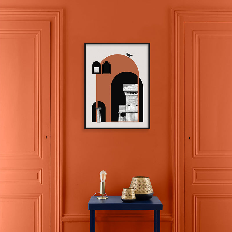 Architecture 5 Black and White Artwork Canvas Print