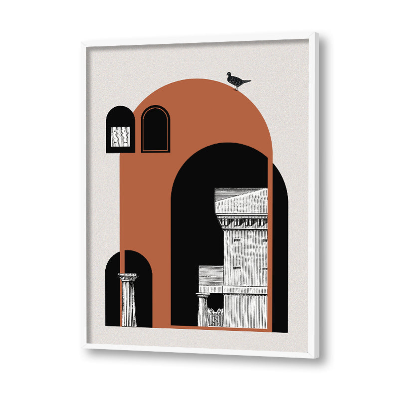 Architecture 5 Black and White Artwork Canvas Print