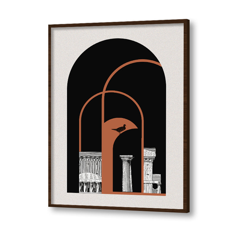 Architecture 6 Black and White Artwork Canvas Print