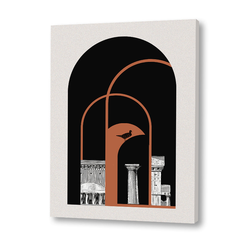 Architecture 6 Black and White Artwork Canvas Print