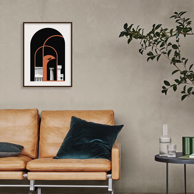 Architecture 6 Black and White Artwork Canvas Print