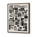 Blocks Black and White Artwork Canvas Print