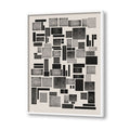 Blocks Black and White Artwork Canvas Print