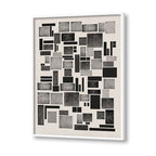 Blocks Black and White Artwork Canvas Print