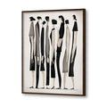 Figurines Black and White Art Canvas Wall Print