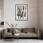 Figurines Black and White Art Canvas Wall Print