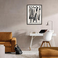 Figurines Black and White Art Canvas Wall Print