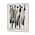 Figurines Black and White Art Canvas Wall Print