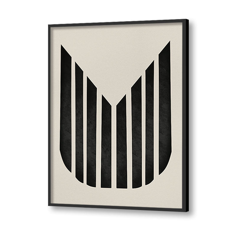 Harmony 10 Black and White Artwork Canvas Print