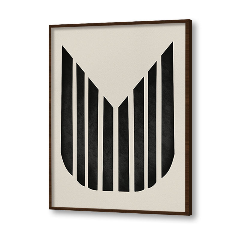 Harmony 10 Black and White Artwork Canvas Print
