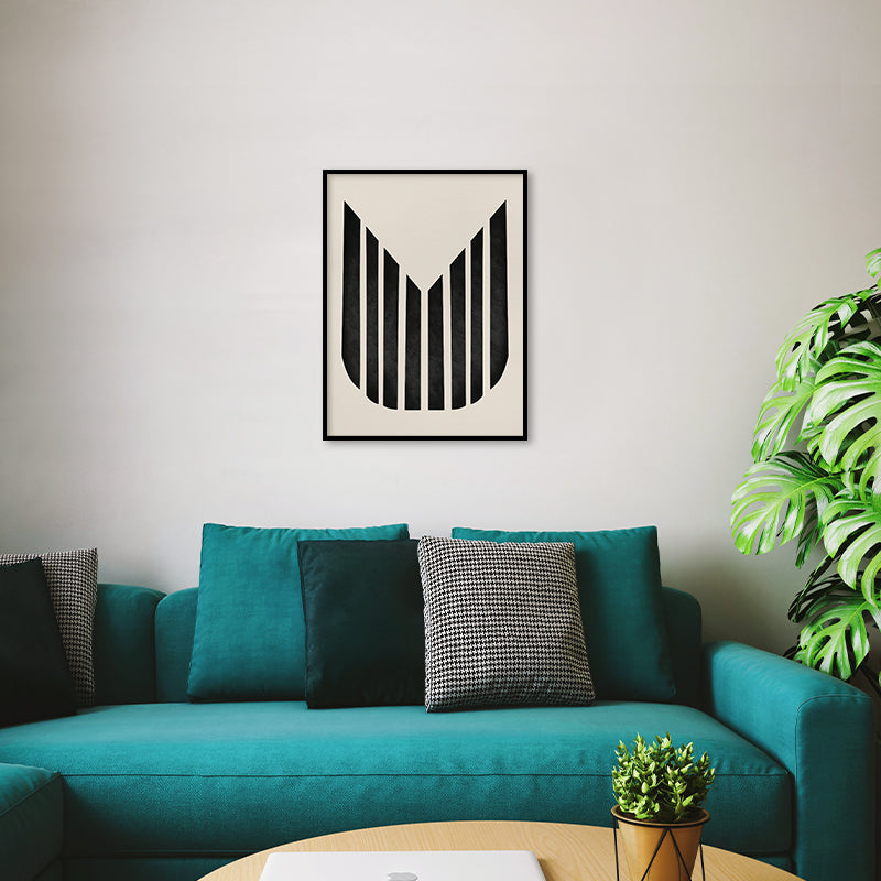 Harmony 10 Black and White Artwork Canvas Print