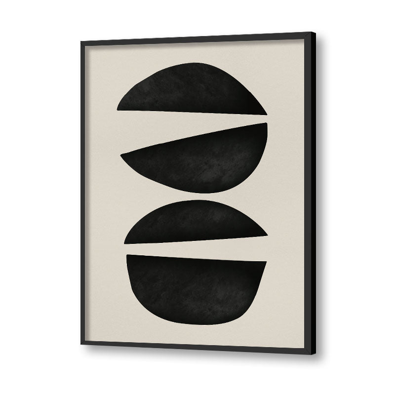 Harmony 11 Black and White Artwork Canvas Print