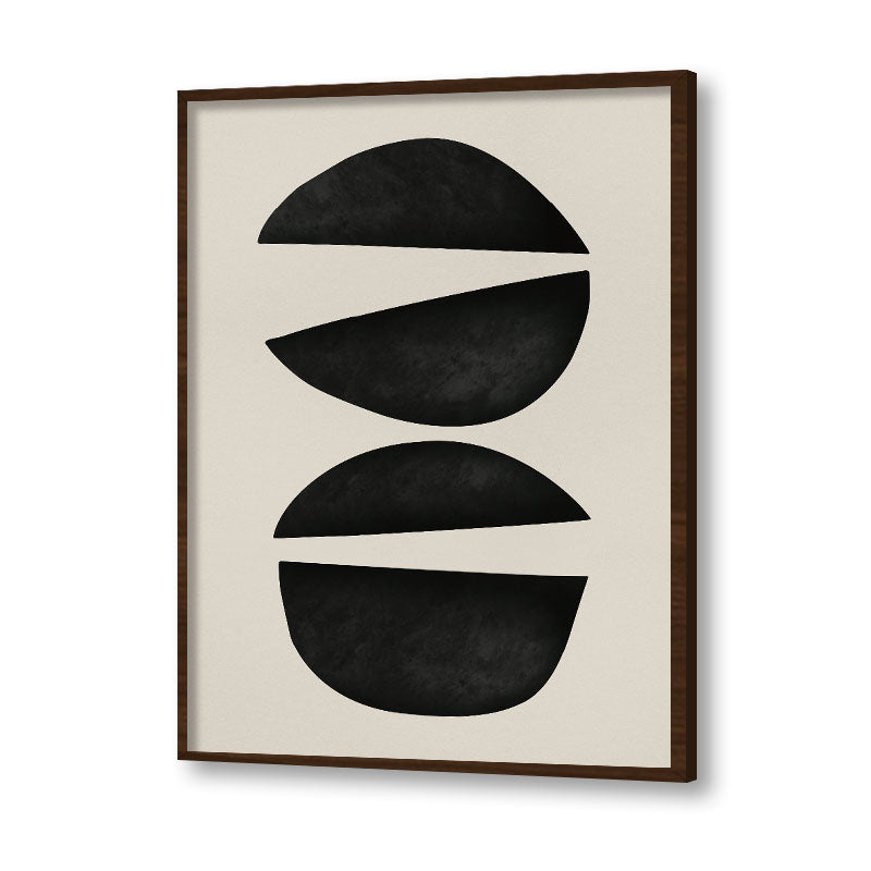 Harmony 11 Black and White Artwork Canvas Print