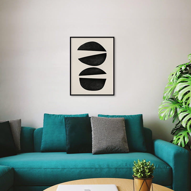 Harmony 11 Black and White Artwork Canvas Print