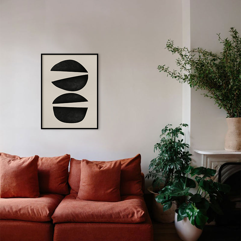 Harmony 11 Black and White Artwork Canvas Print