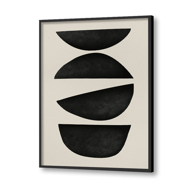 Harmony 12 Black and White Artwork Canvas Print