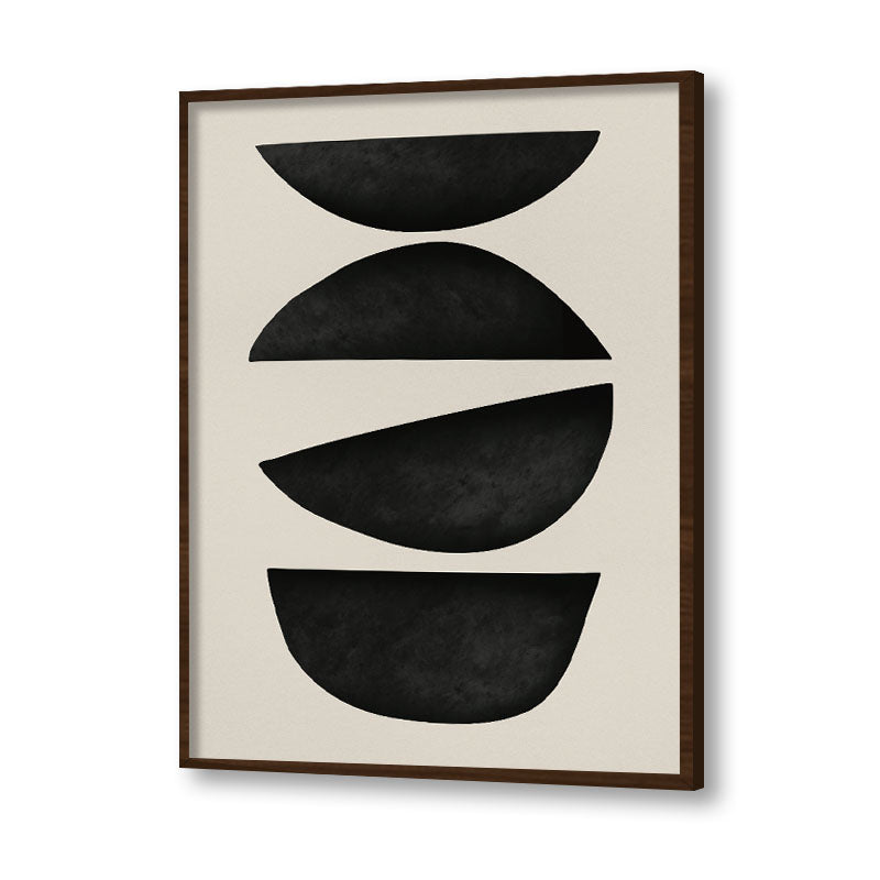 Harmony 12 Black and White Artwork Canvas Print