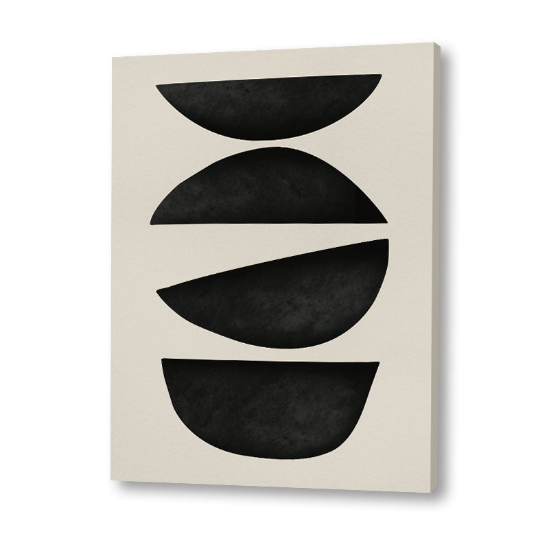 Harmony 12 Black and White Artwork Canvas Print