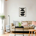 Harmony 12 Black and White Artwork Canvas Print