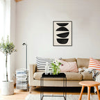 Harmony No. 12 – Black and White Artwork Canvas Print