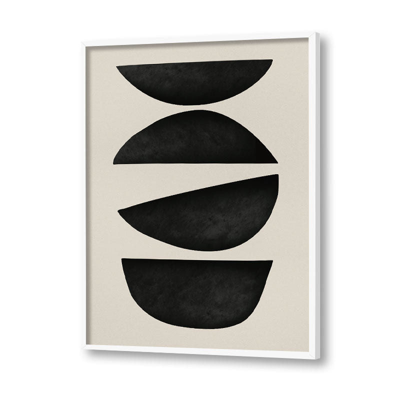 Harmony 12 Black and White Artwork Canvas Print
