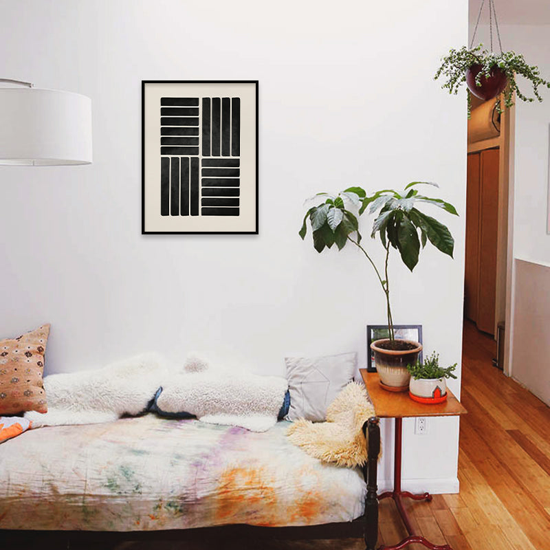 Harmony 4 Black and White Artwork Canvas Print