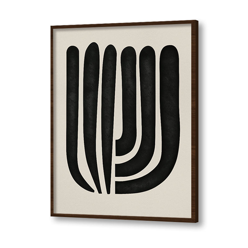 Harmony 6 Black and White Artwork Canvas Print