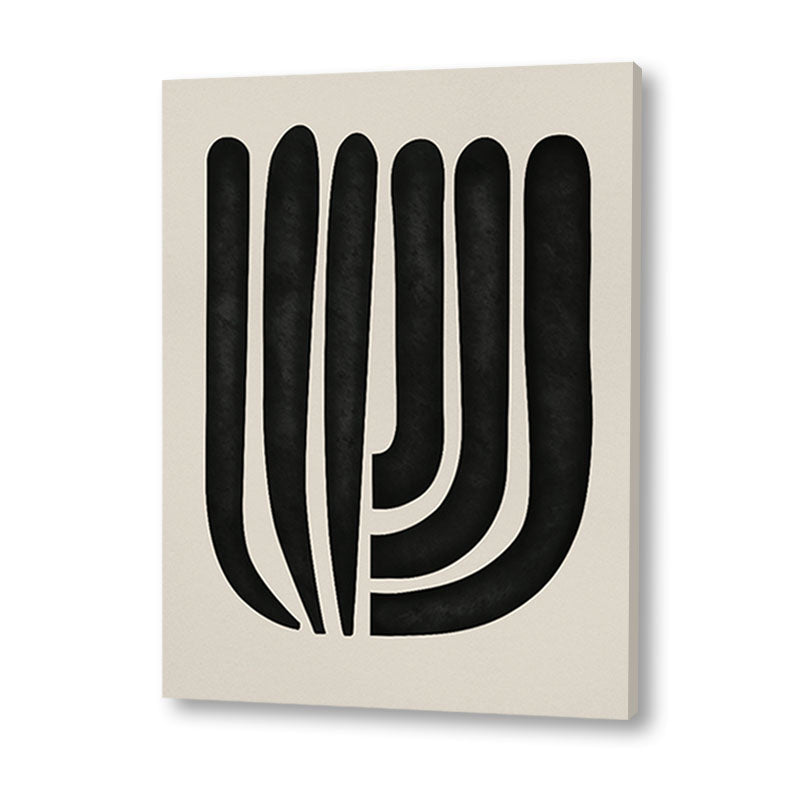 Harmony 6 Black and White Artwork Canvas Print