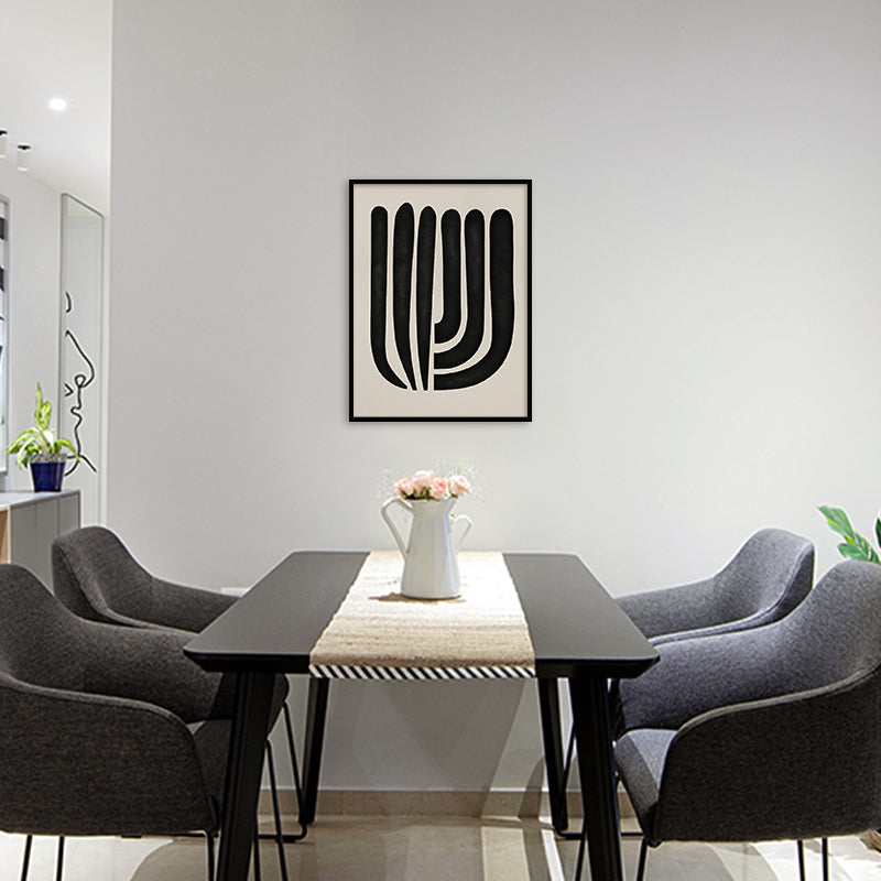 Harmony 6 Black and White Artwork Canvas Print