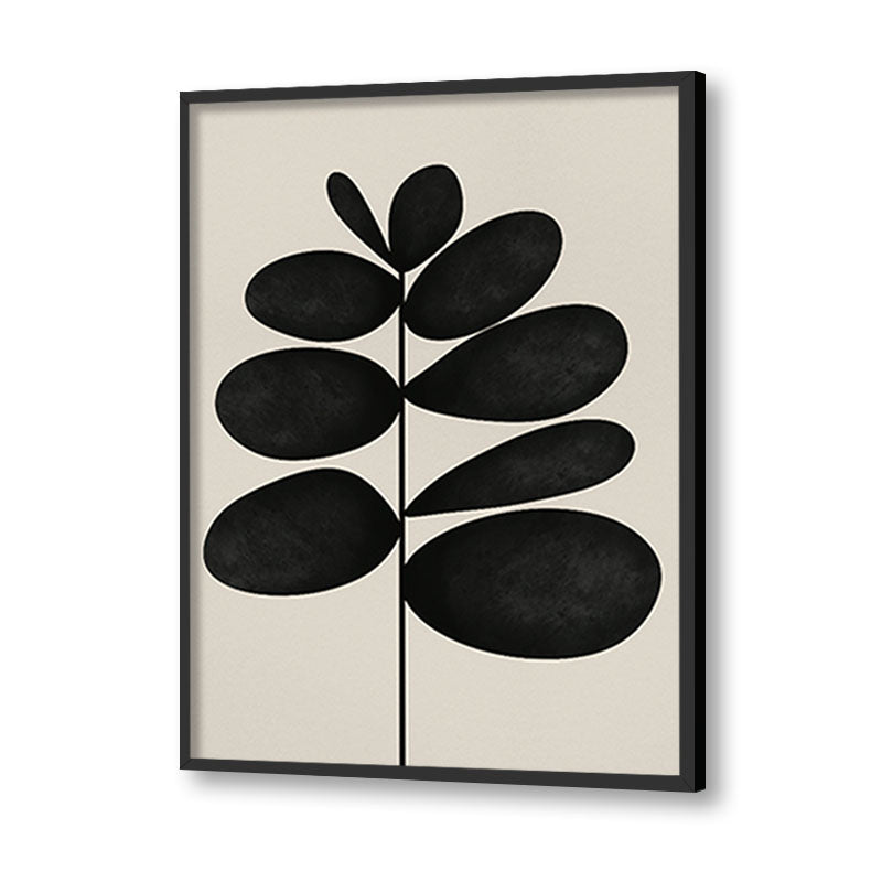 Harmony 7 Black and White Artwork Canvas Print