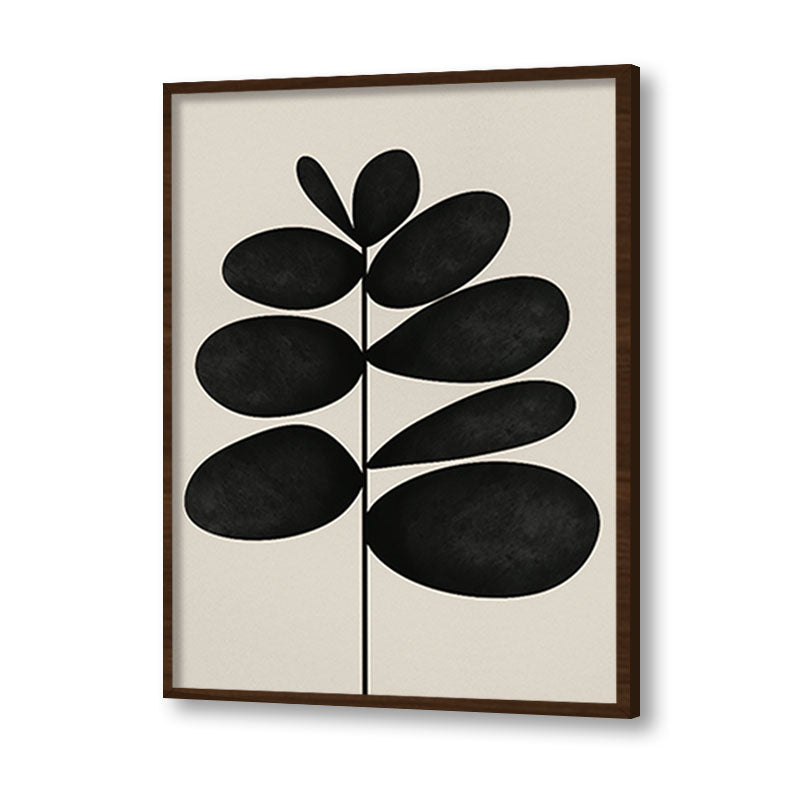 Harmony 7 Black and White Artwork Canvas Print
