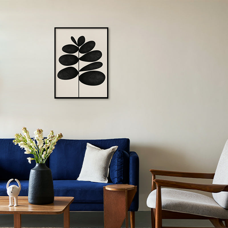 Harmony 7 Black and White Artwork Canvas Print